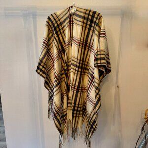 Woolrich Wrap Sweater Plaid One Size